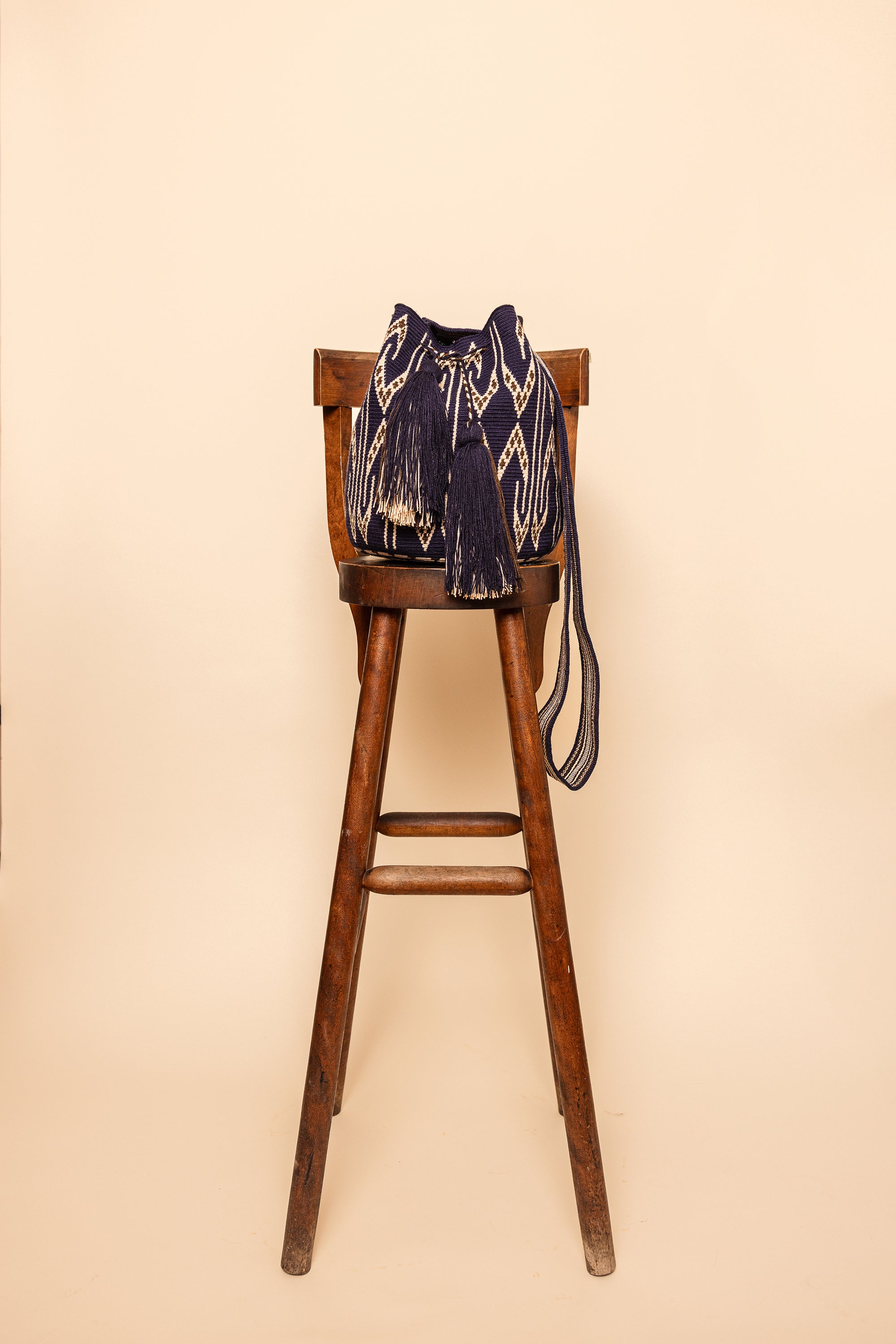 Navy Brown Bone