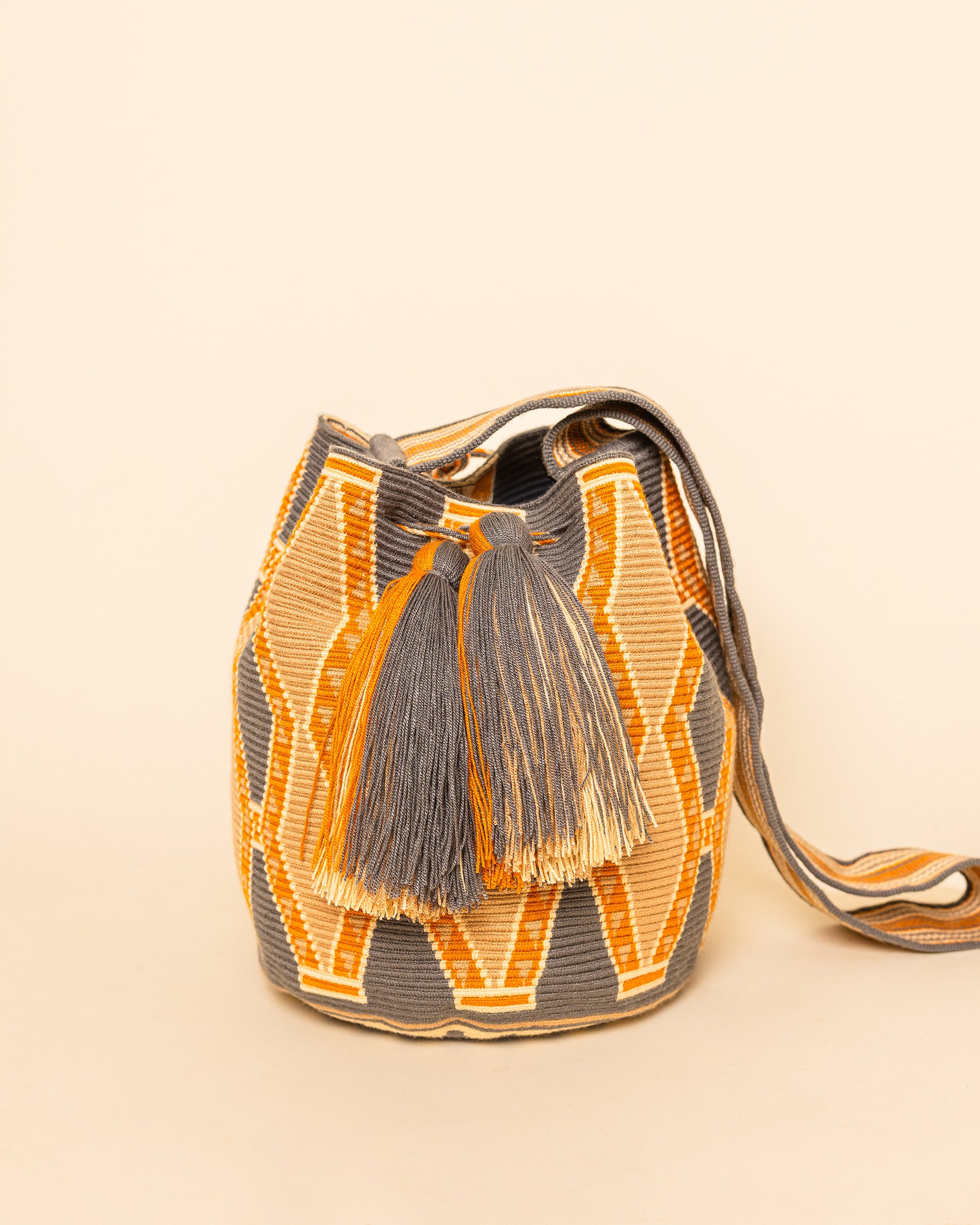 Gray Orange Taupe WAYUU Bag