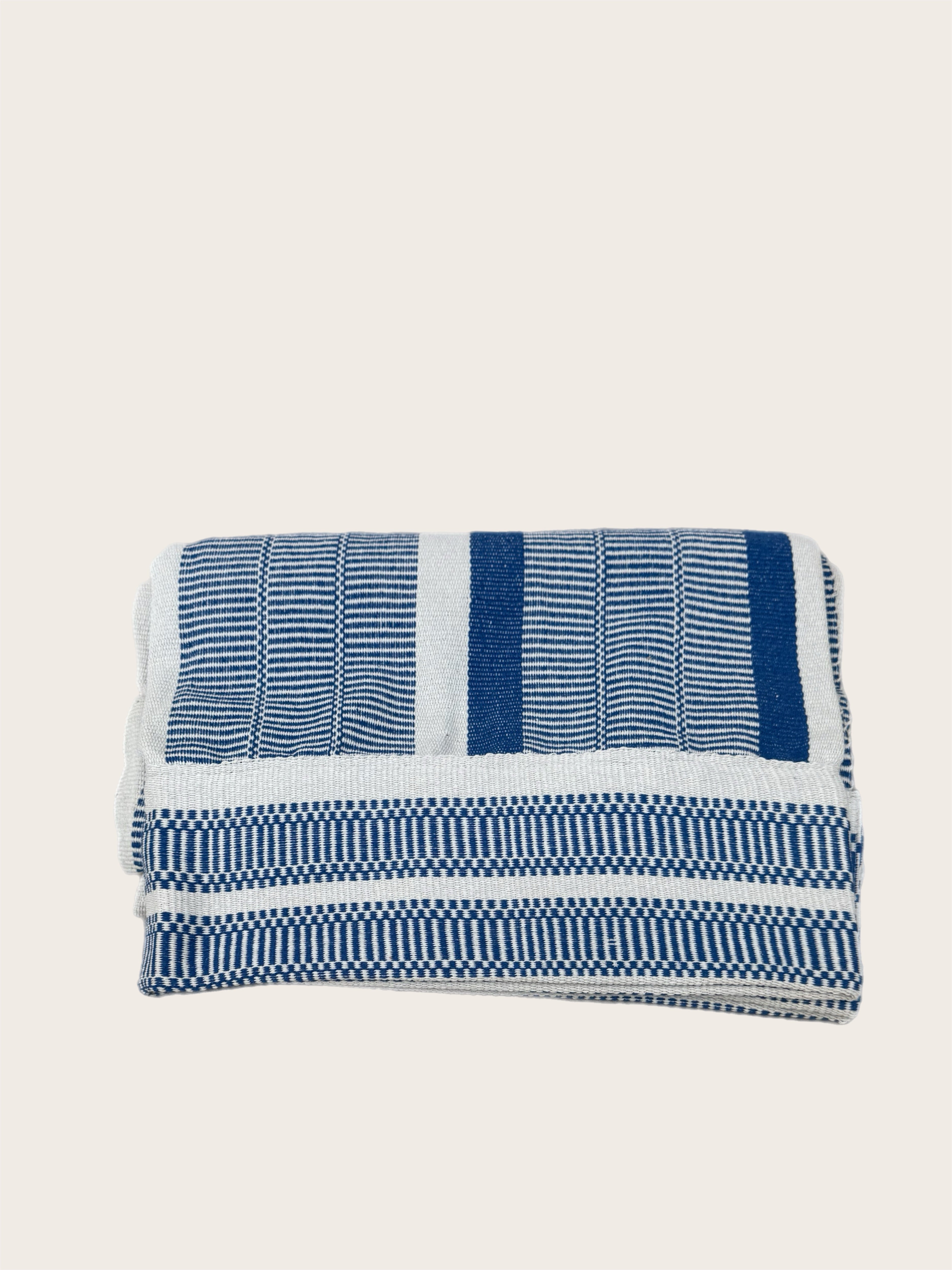 Navy with White Stripes Zenu Coverlet