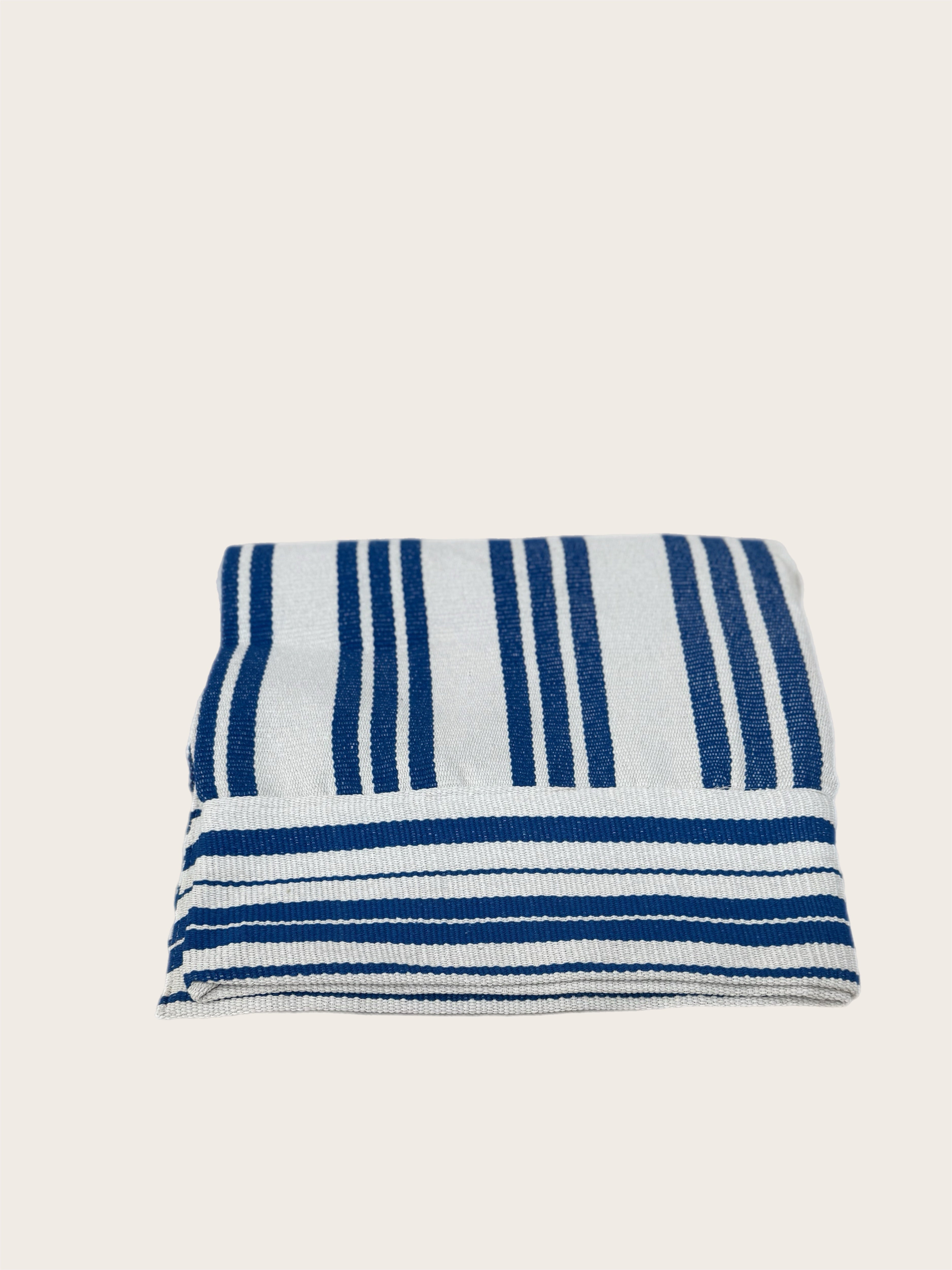 Royal Blue and Bone Zenu Coverlet