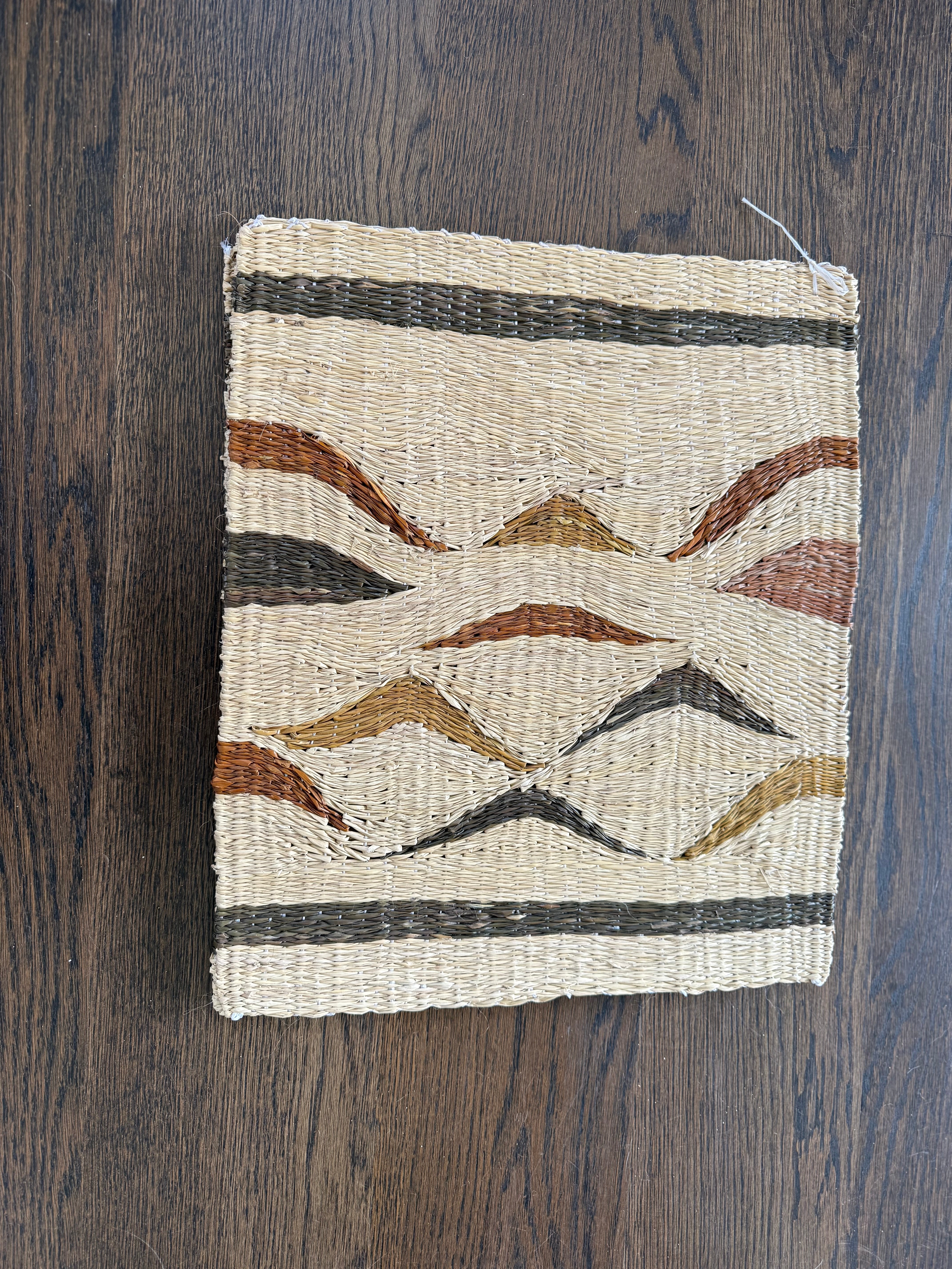 Brown Saddle and Straw Placemats