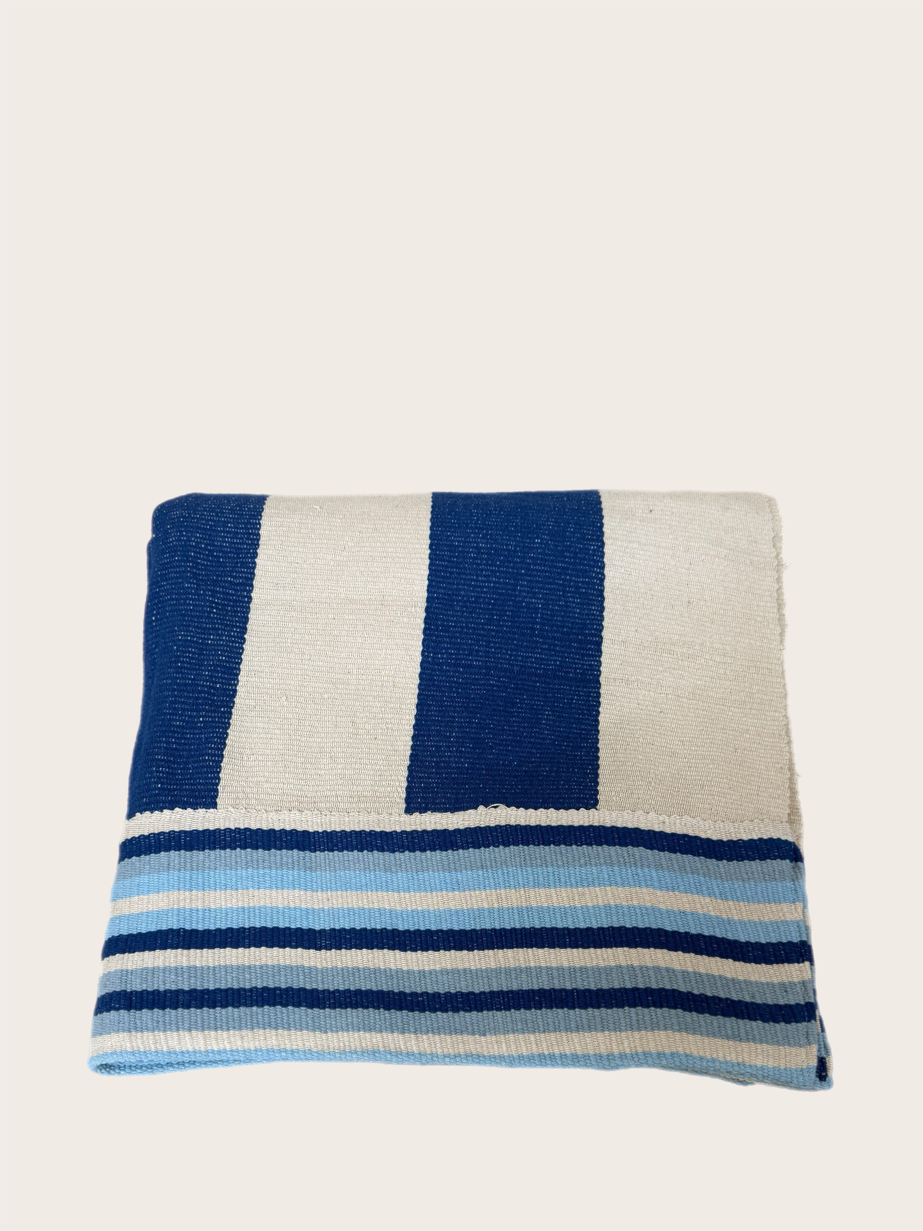 Classic Blue Stripes Zenu Coverlet