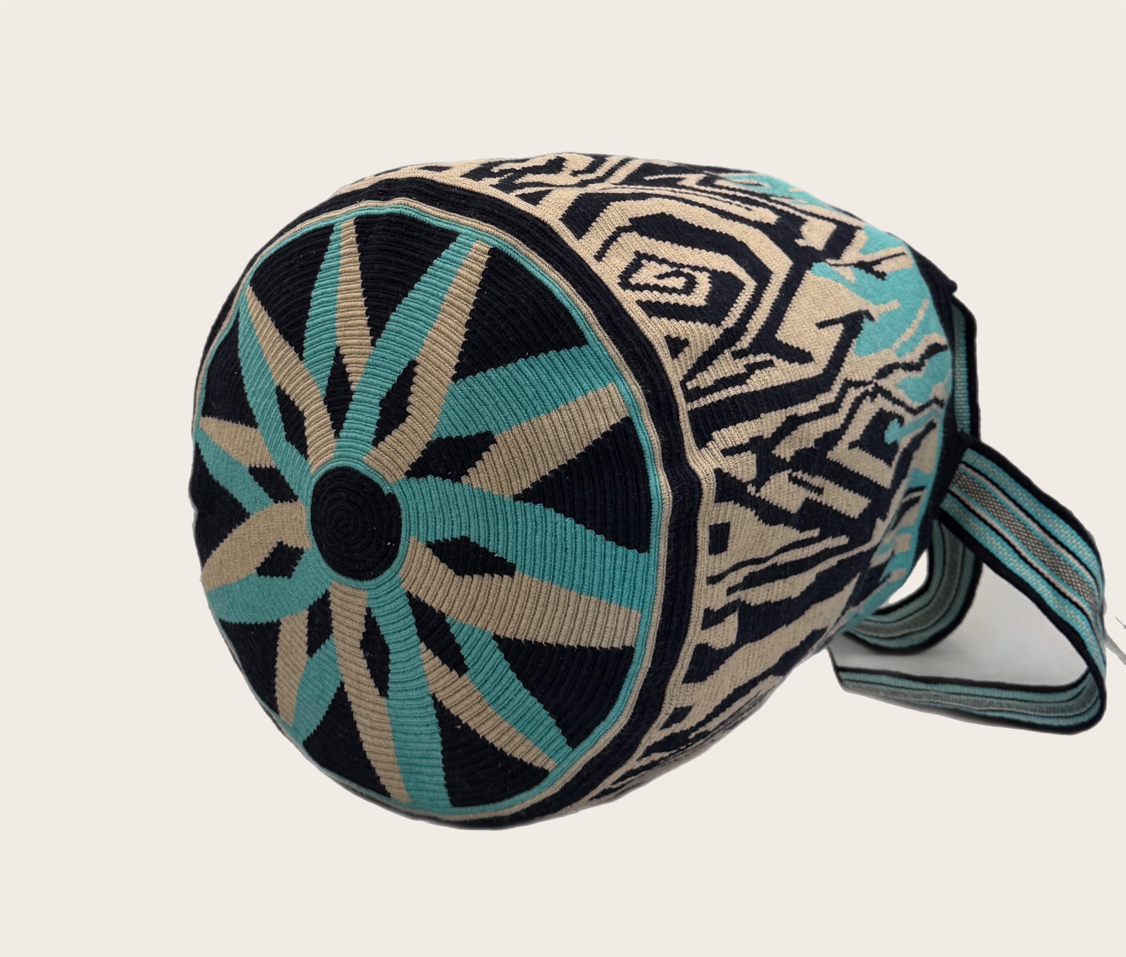 Navy Turquoise Coral Tote
