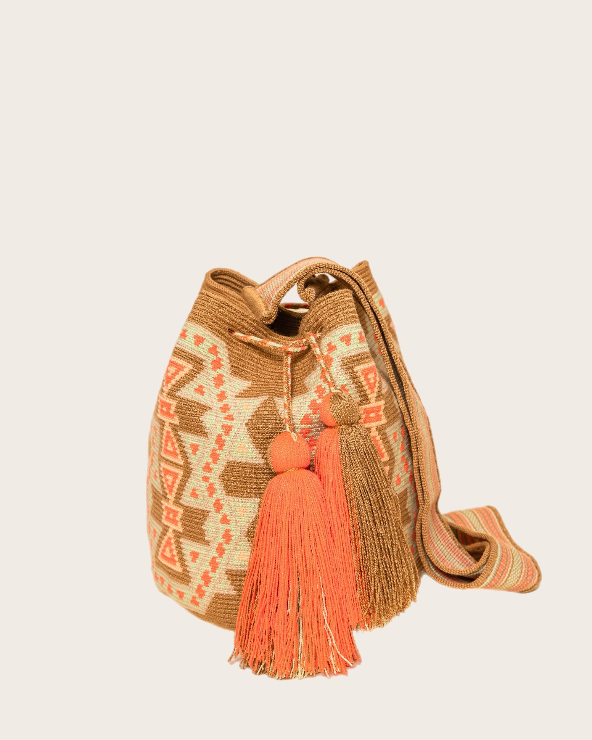 Taupe Pink Lime Crossbody