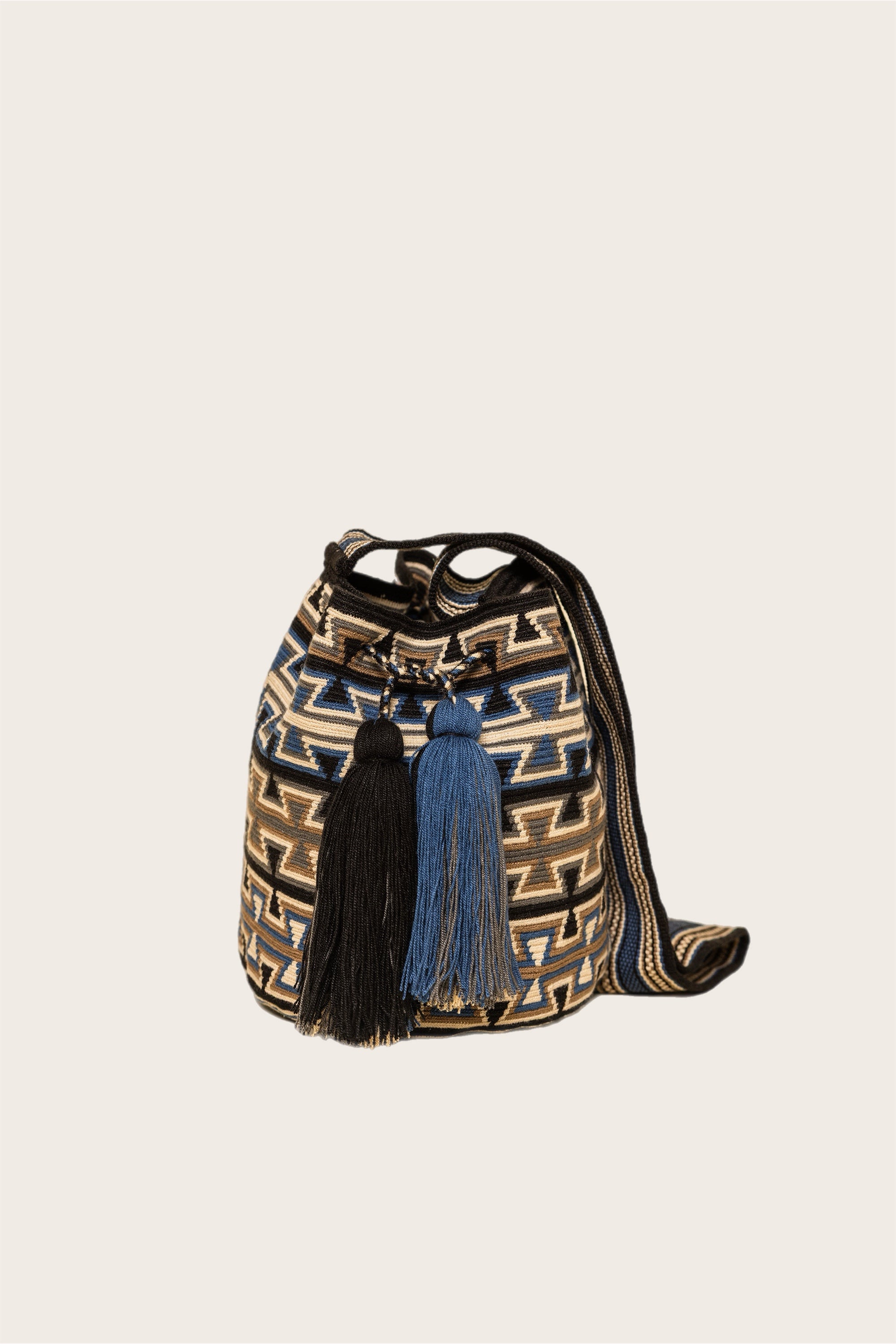 Navy Gray Bone Crossbody