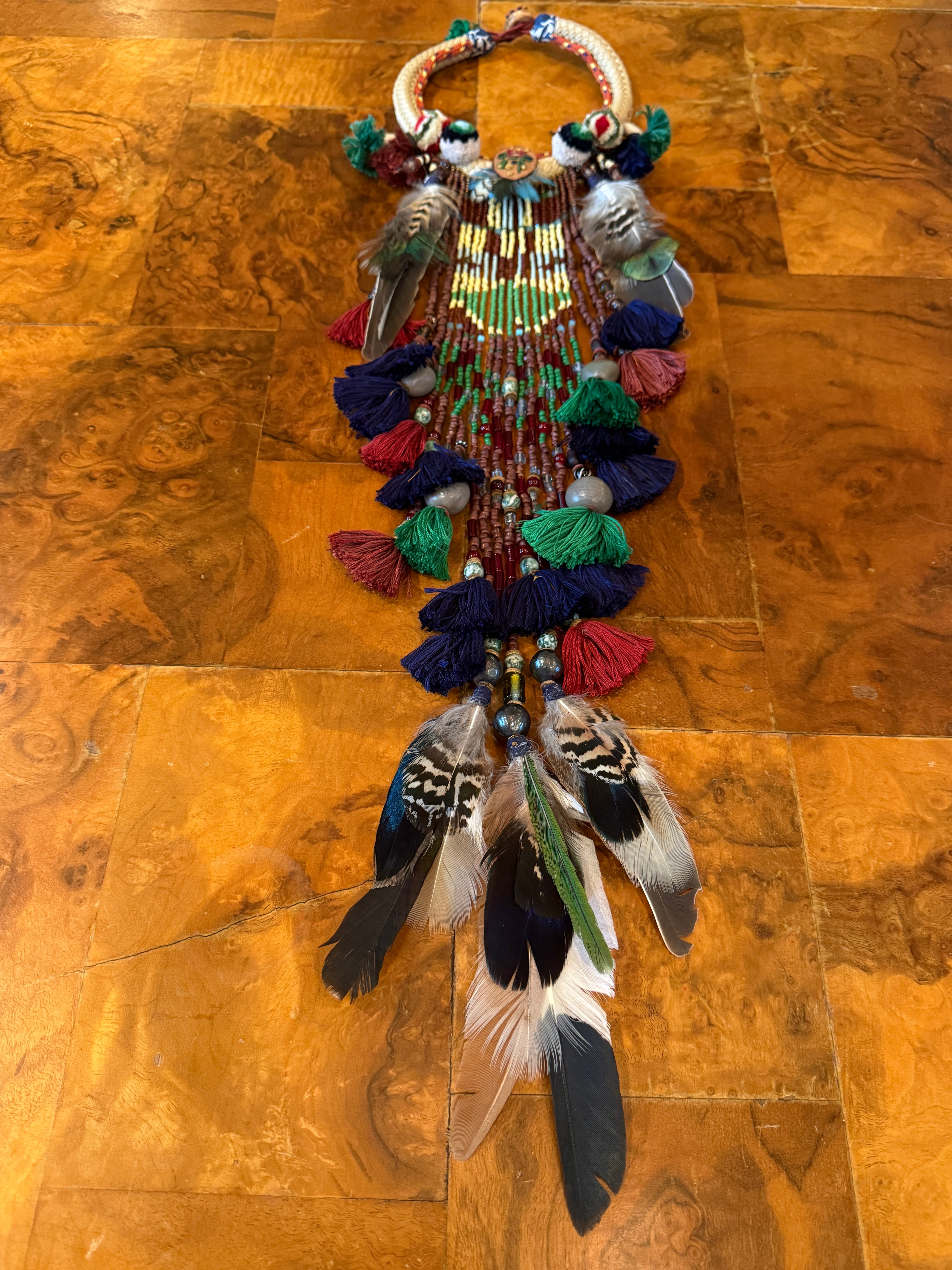 Feather and Beaded Necklace