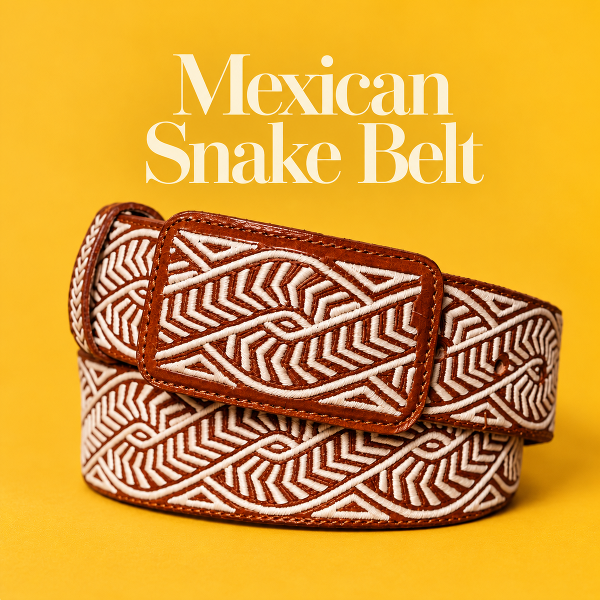 Mexican Rancher Belt SNAKE, 2"