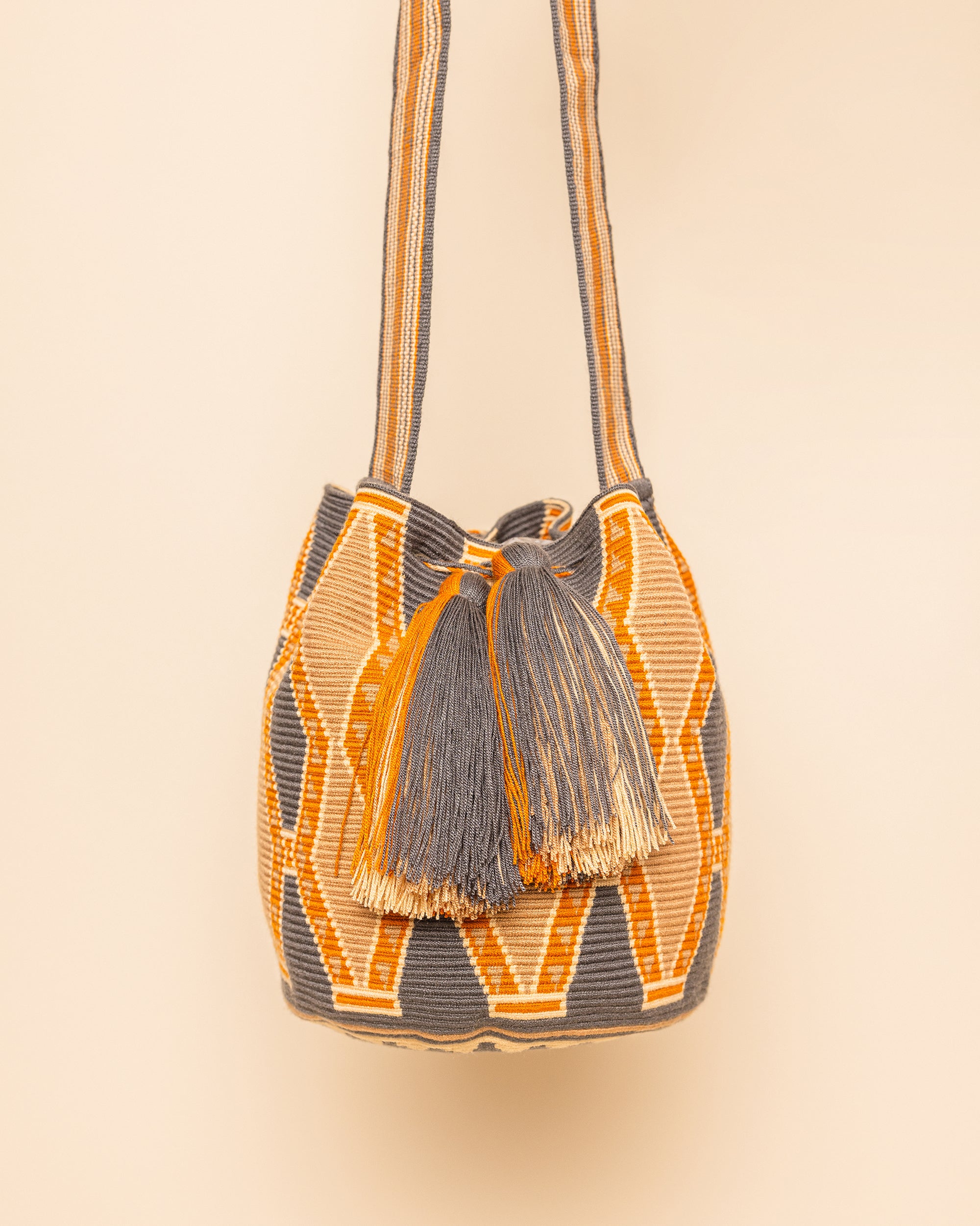 Gray Orange Taupe WAYUU Bag