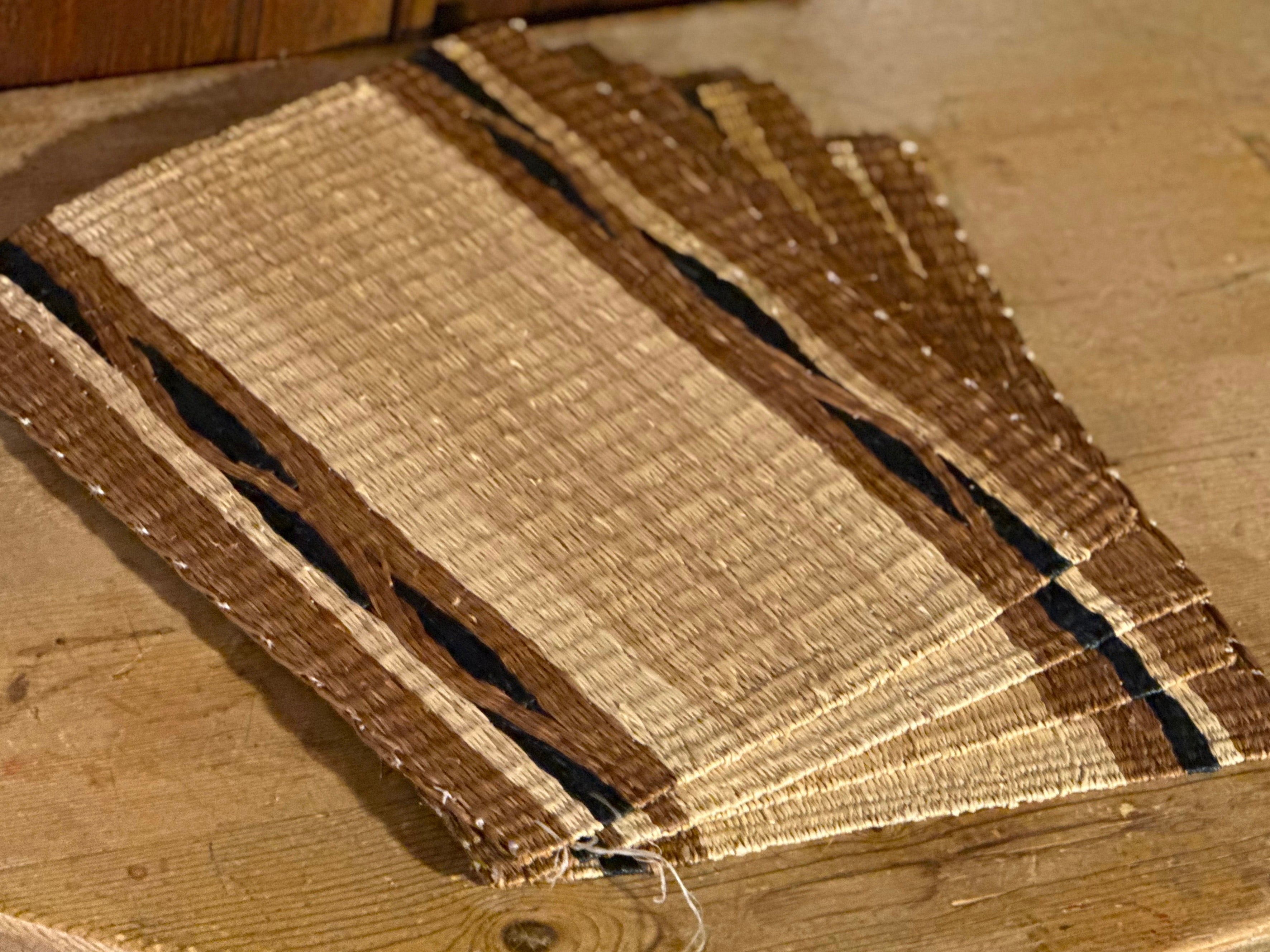 Brown Black and Straw Placemats