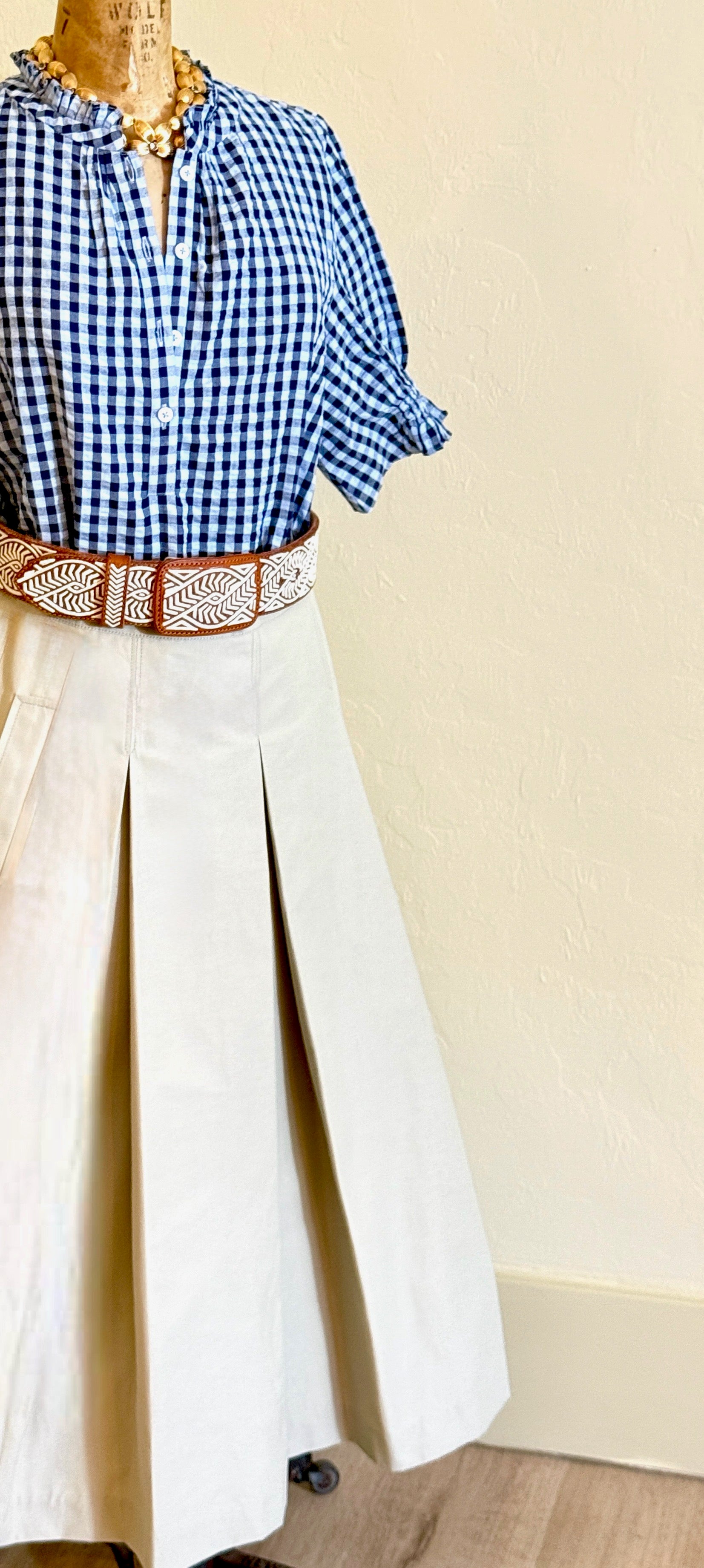 Flare Tuck Skirt