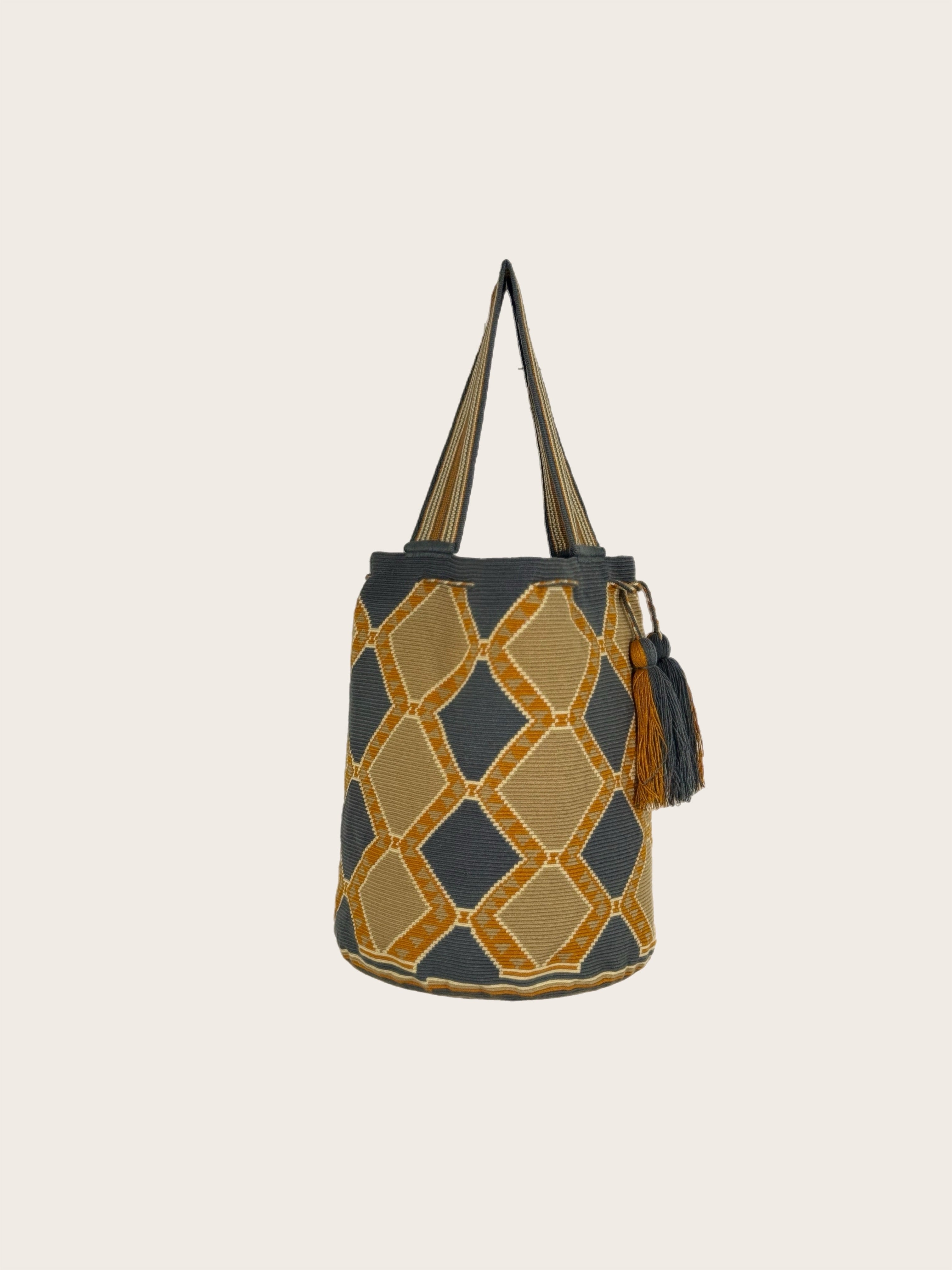 Gray Orange Beige WAYUU Bag