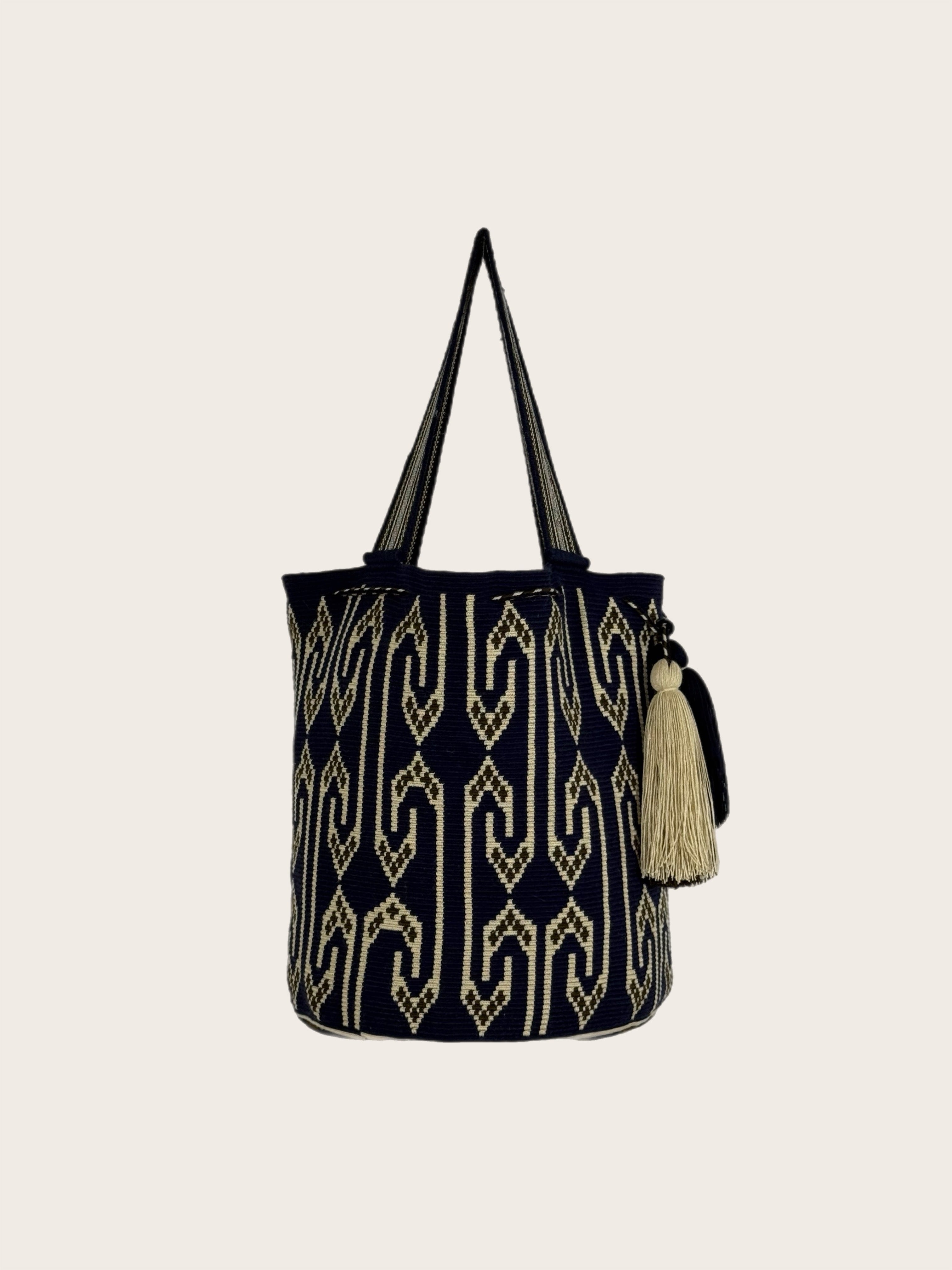 Navy Brown Bone