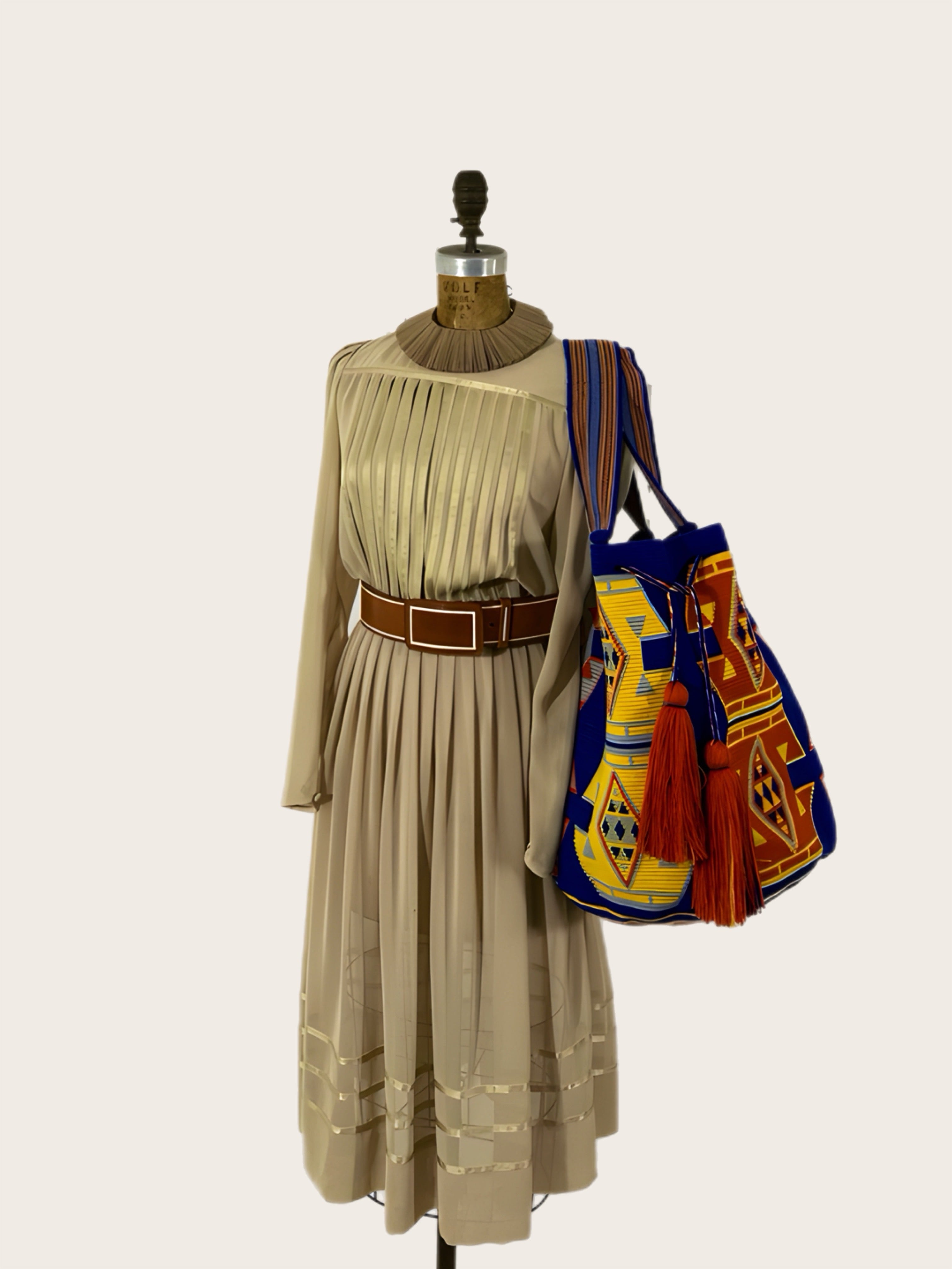 Royal Blue Orange Yellow Tote