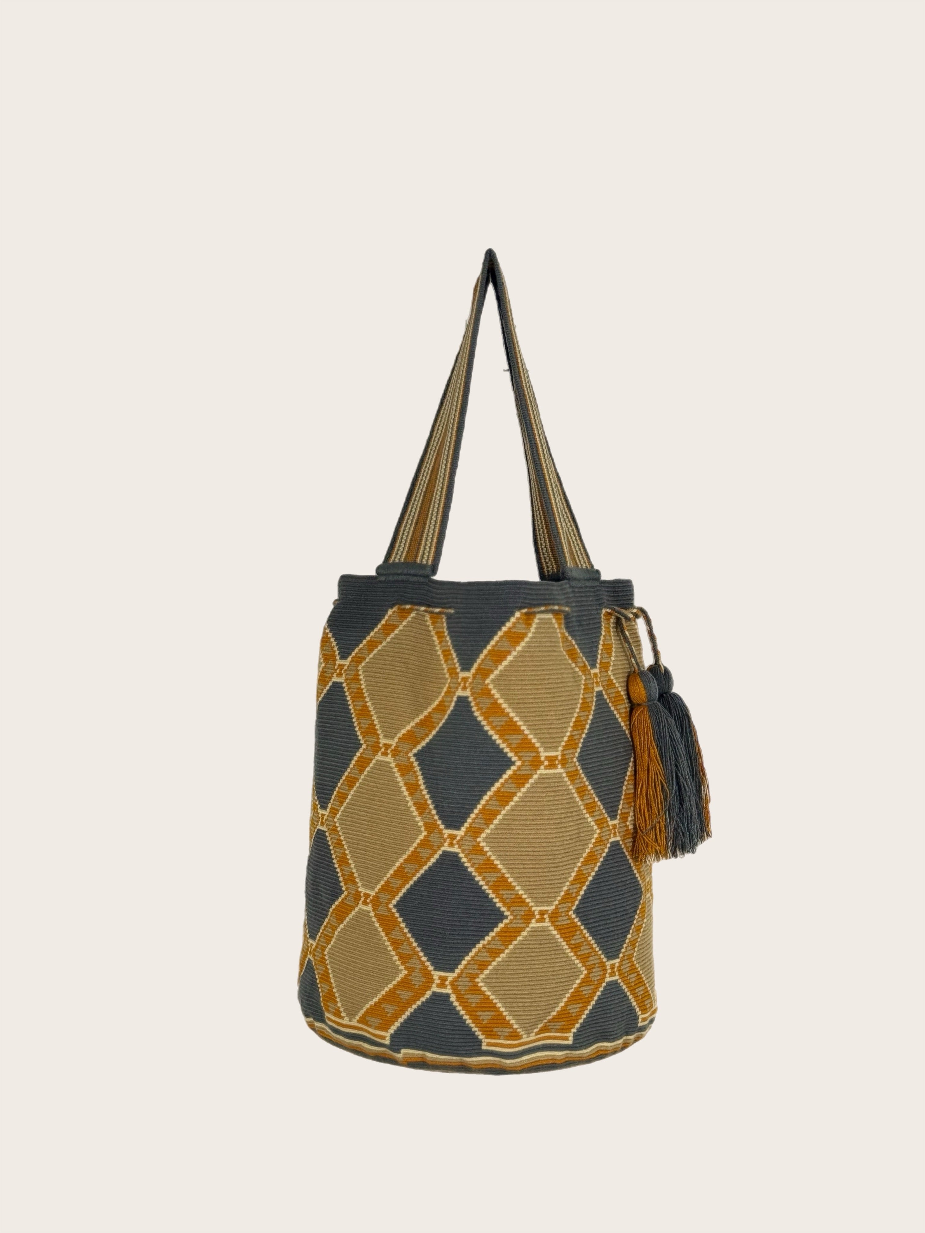 Gray Orange Beige WAYUU Bag