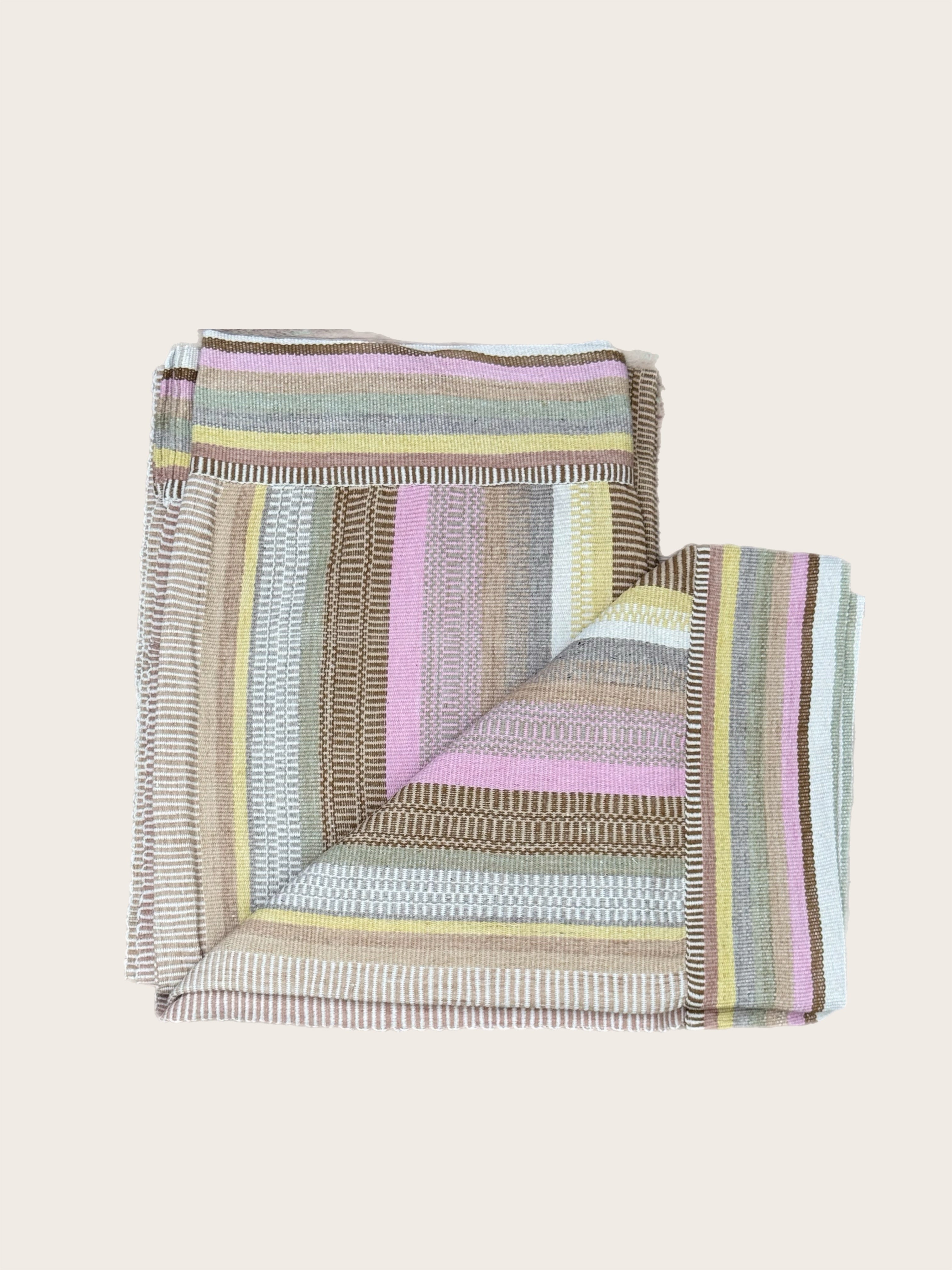 Cuchinelli Taupe and Pink Zenu Coverlet