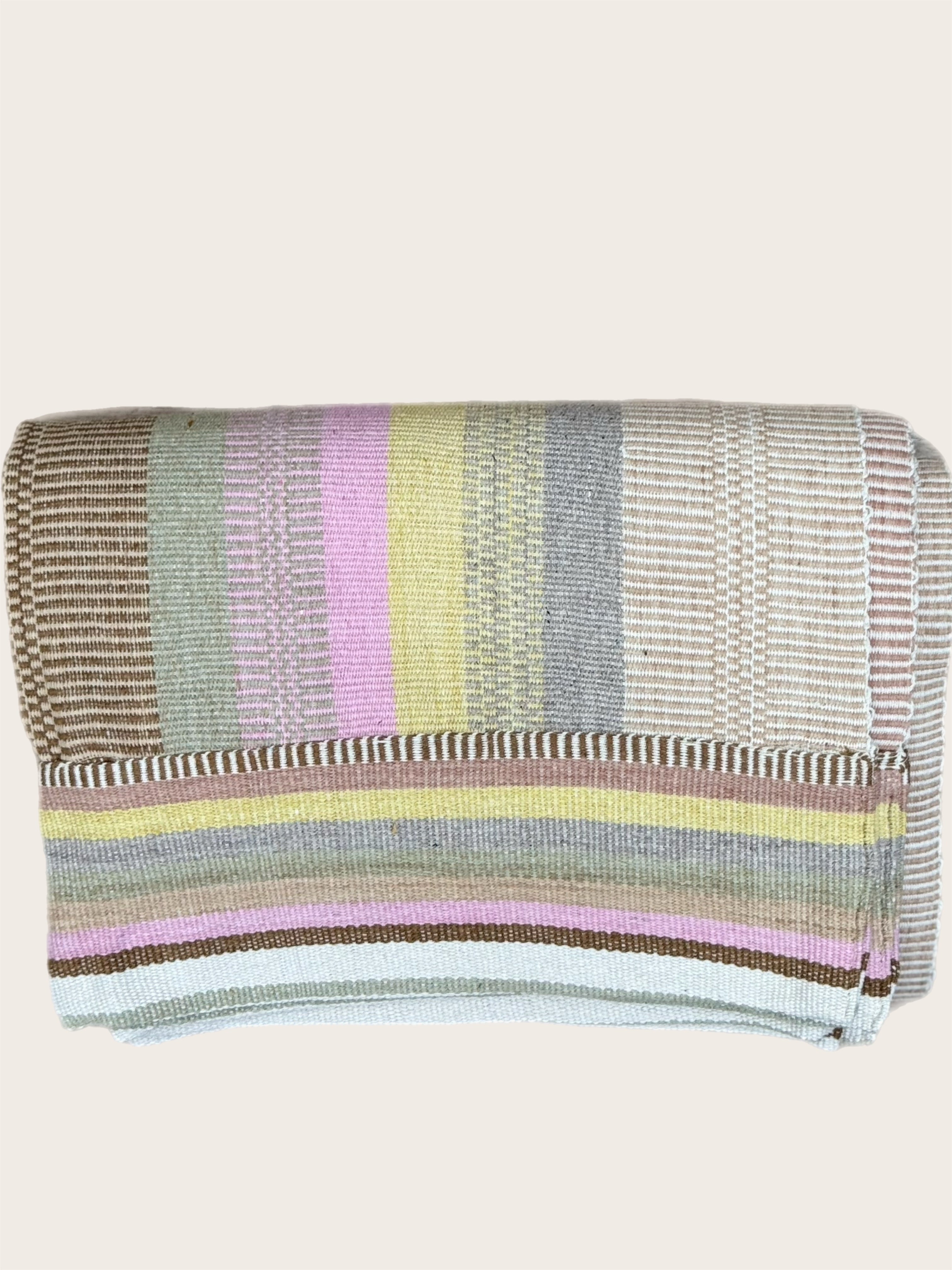 Cuchinelli Taupe and Pink Zenu Coverlet