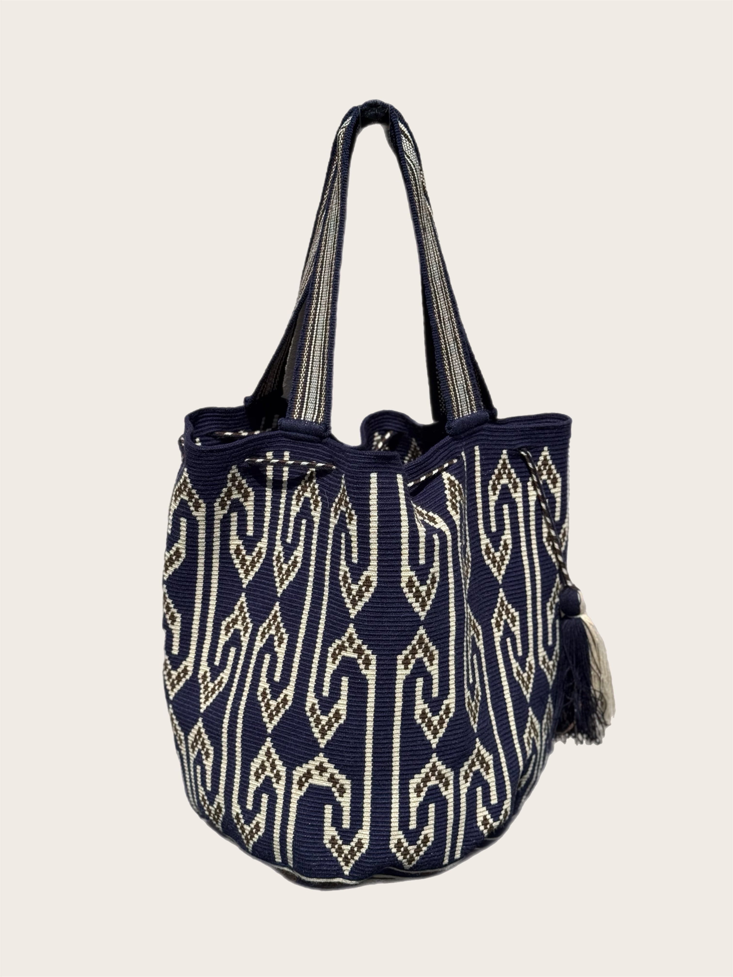 Navy Brown Bone