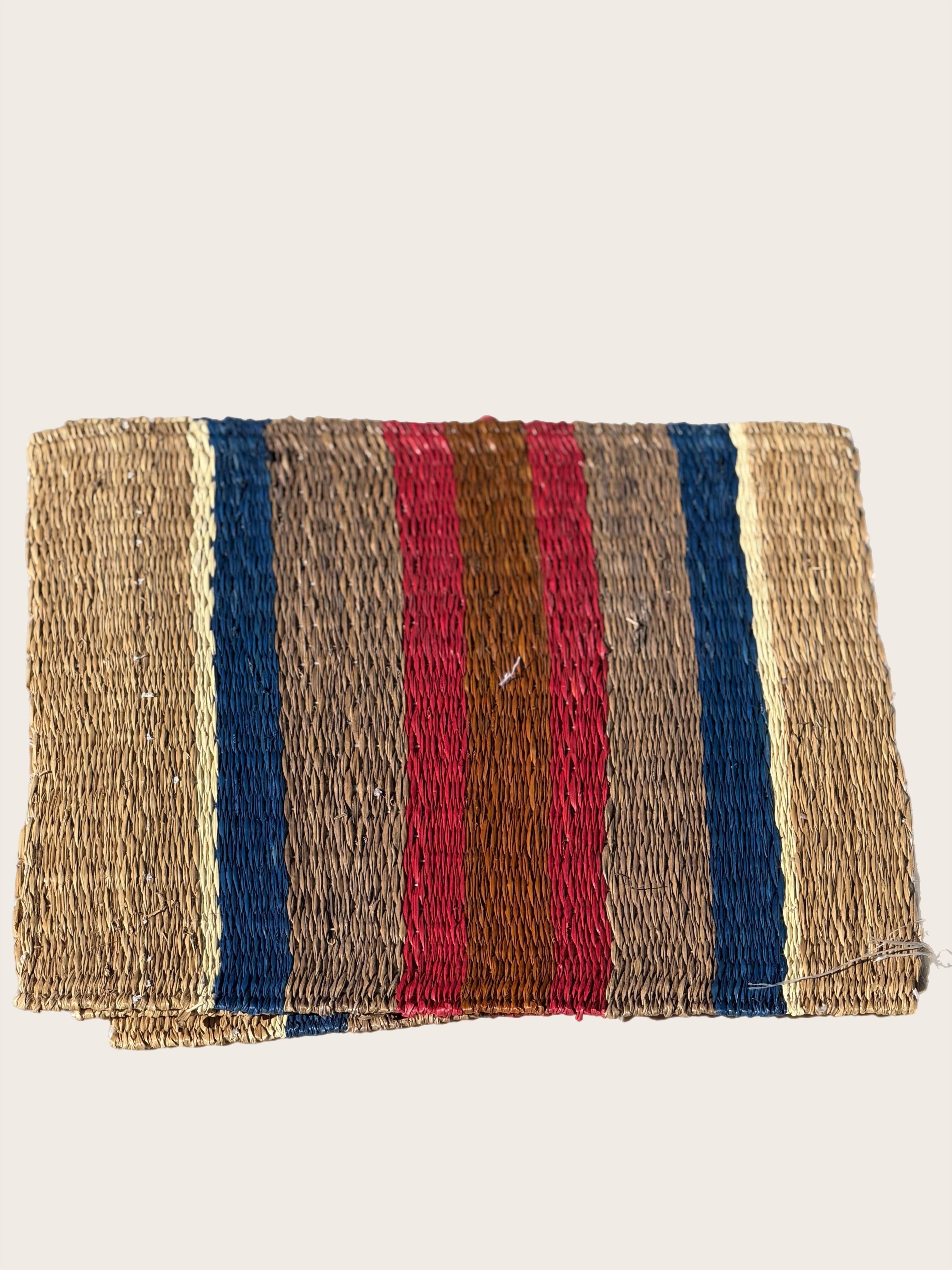 Red Brown and Blue Icara Palm Placemats