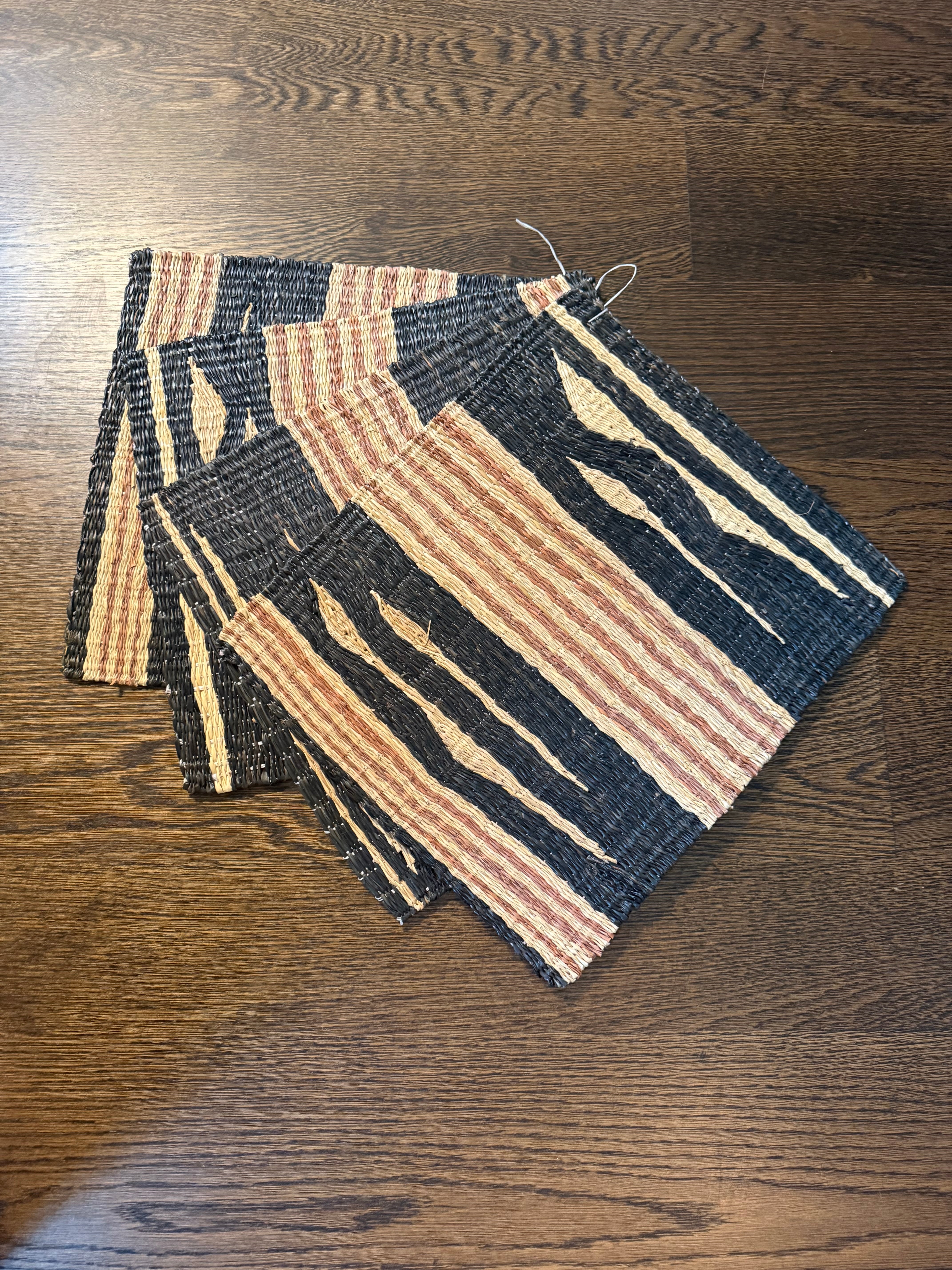 Black Taupe and Straw Placemats