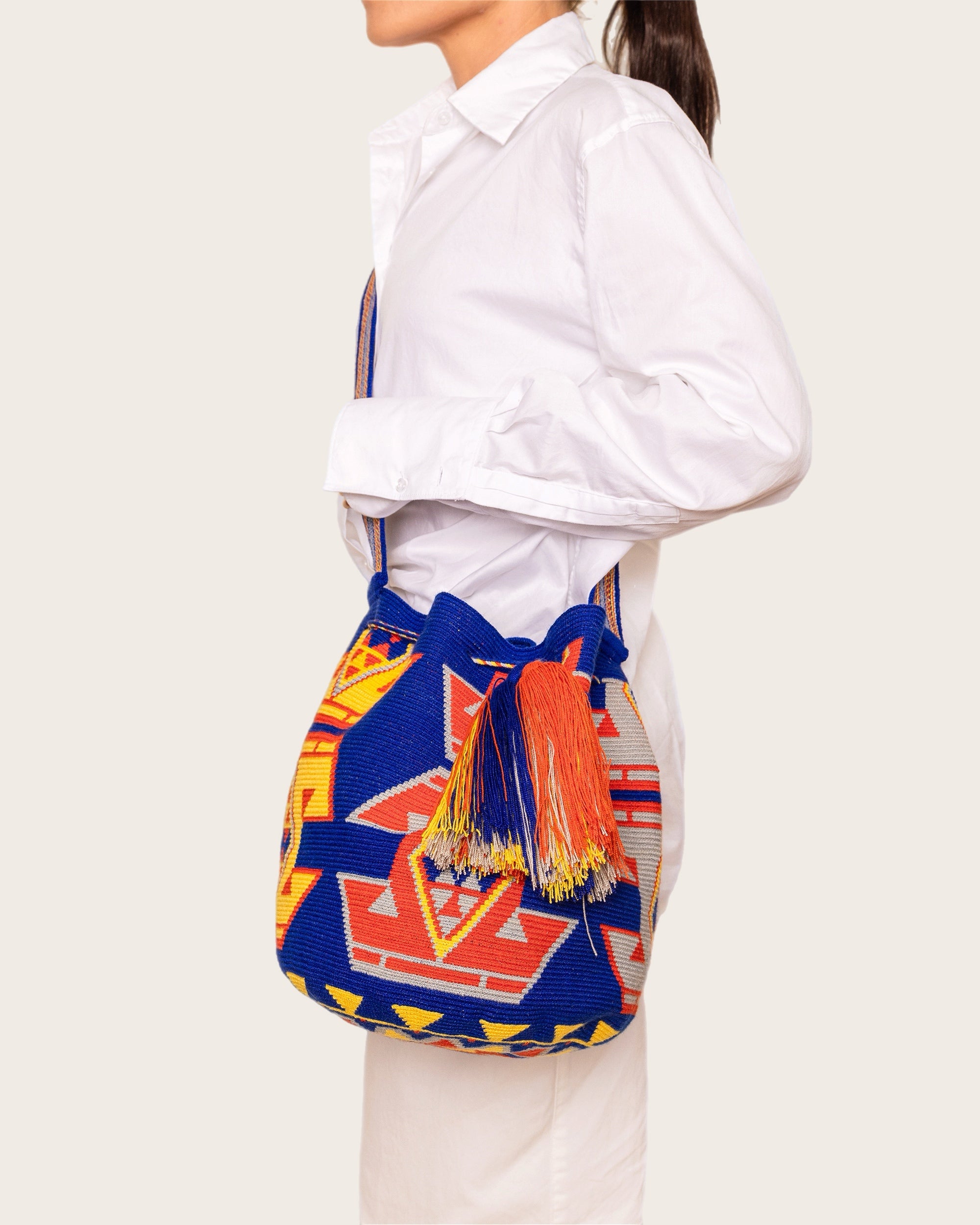 Blue Yellow Orange Crossbody