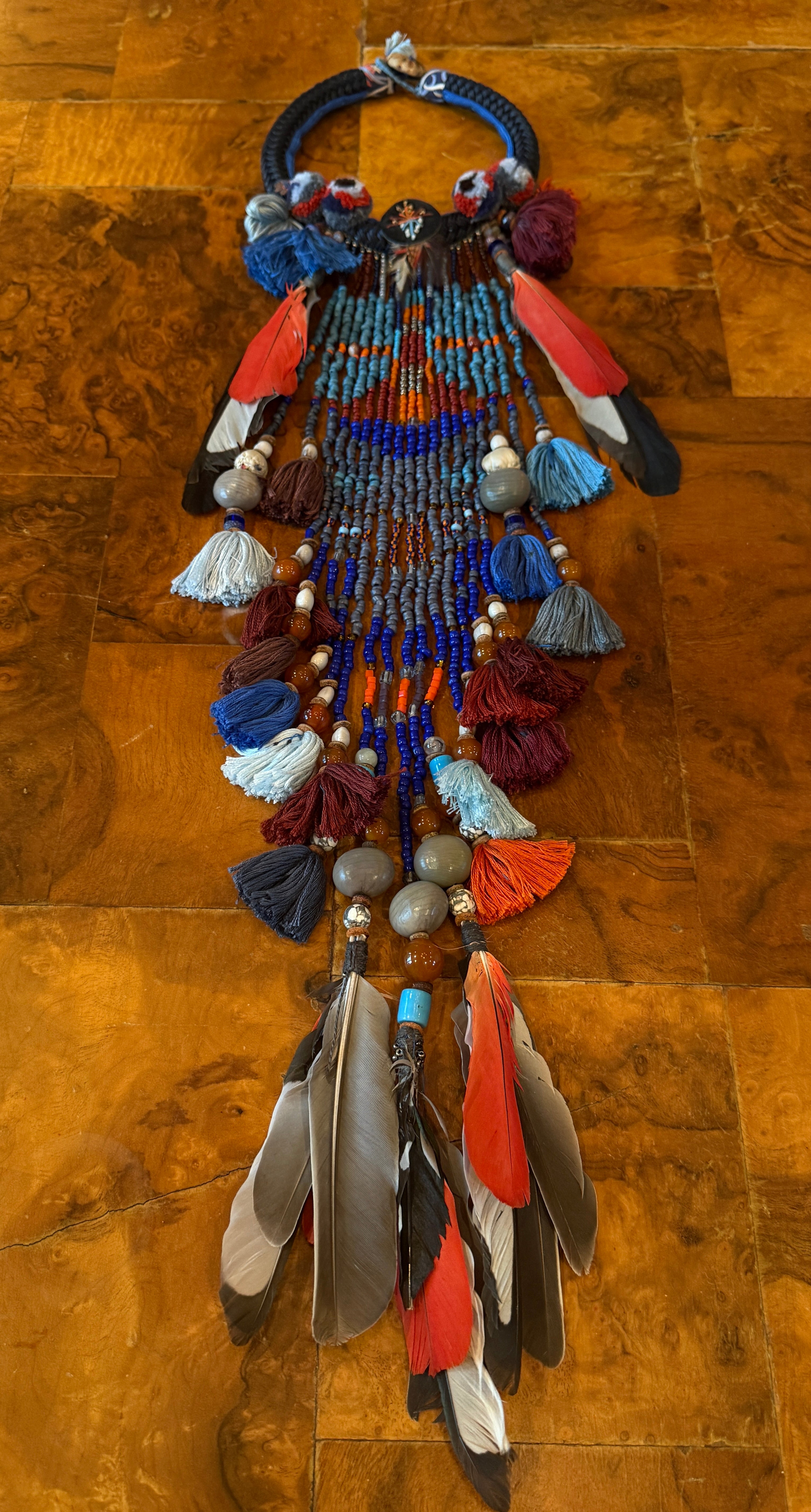 Feather and Beaded Necklace