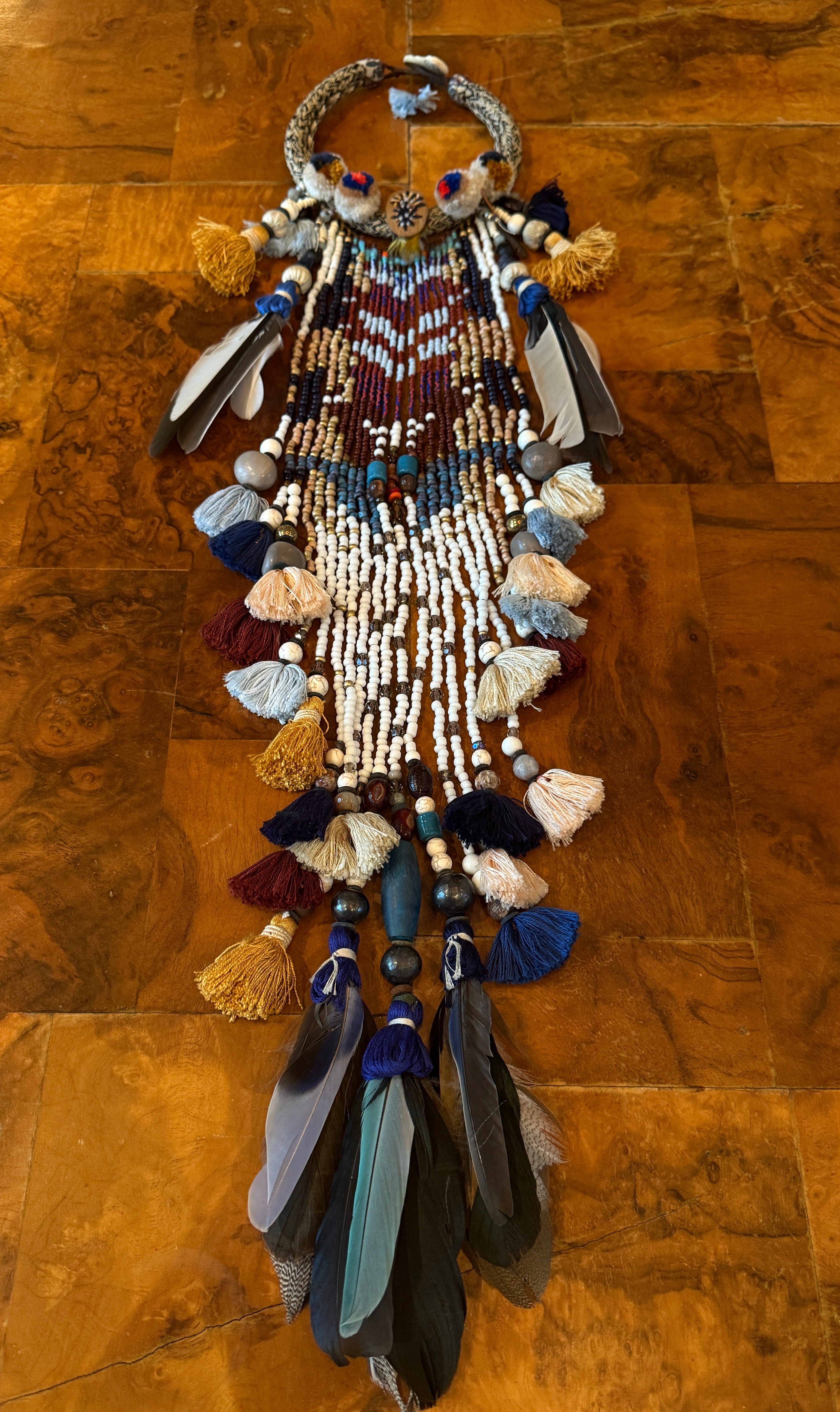 Feather and Beaded Necklace