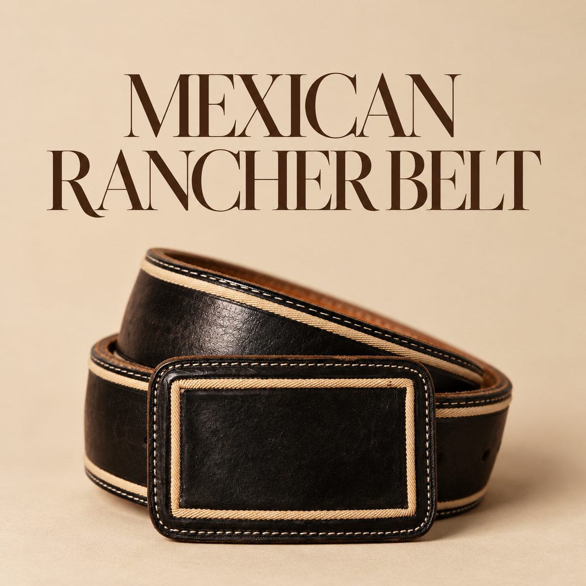 Mexican Rancher Belt, Simple 2"